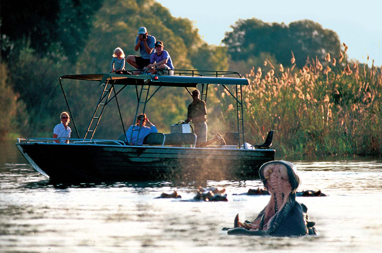 Passeio de barco pelo rio Zambeze Zambia - Victoria Falls Transfers