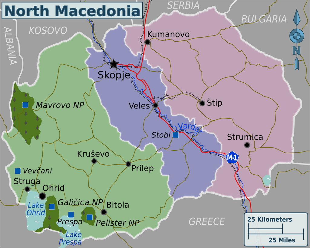 Mapa das regiões da Macedônia - Wikivoyage